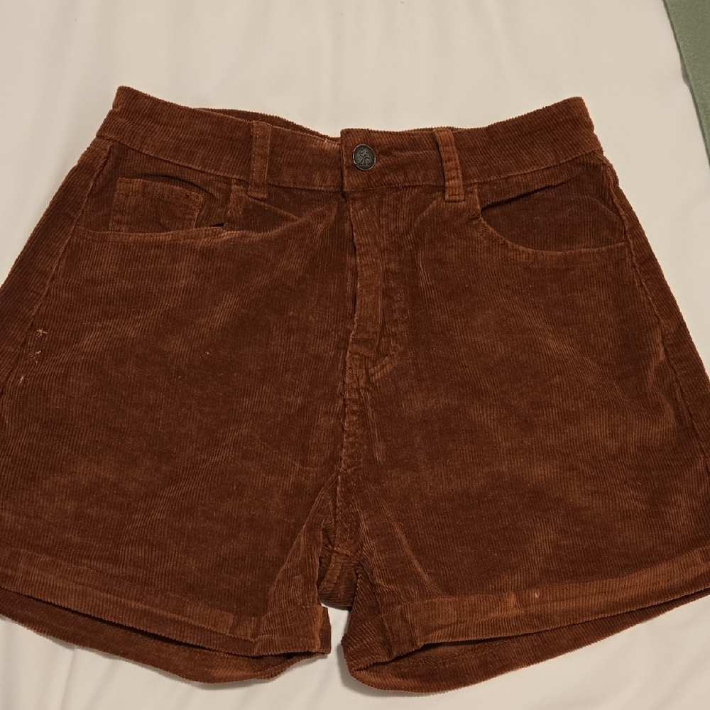 KUWALLA-TEE Brown Corduroy Women's Shorts Size: 28 LIKE NEW